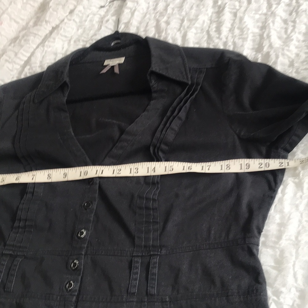Dynamite Black Button-Front Mini Dress - Picture 9 of 10